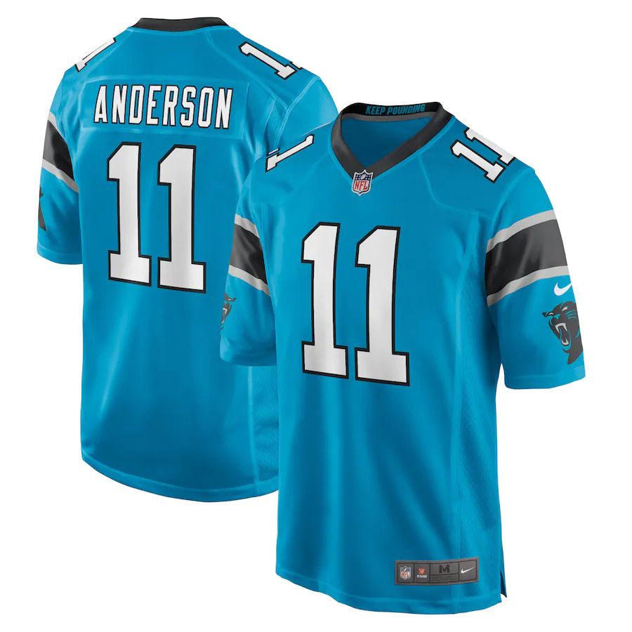Men Carolina Panthers #11 Robby Anderson Nike Blue Game NFL Jersey